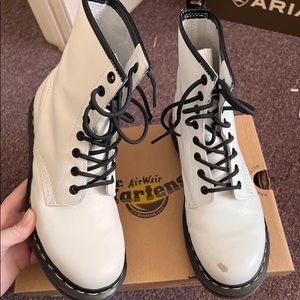 White Dr Marten boots